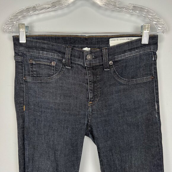 Rag & Bone Womens Skinny Jeans Black Rae size 28 - Picture 5 of 16
